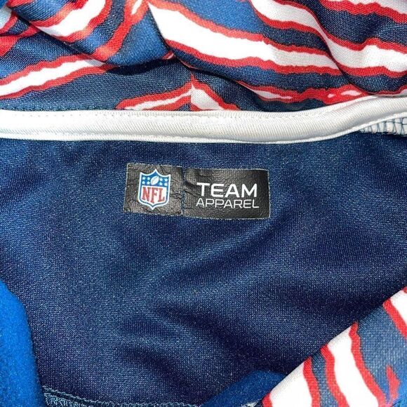 NFL Team Apparel Unisex Hoodie Sweatshirt Patriots Zubaz Pullover Navy Blue Size - Picture 5 of 11